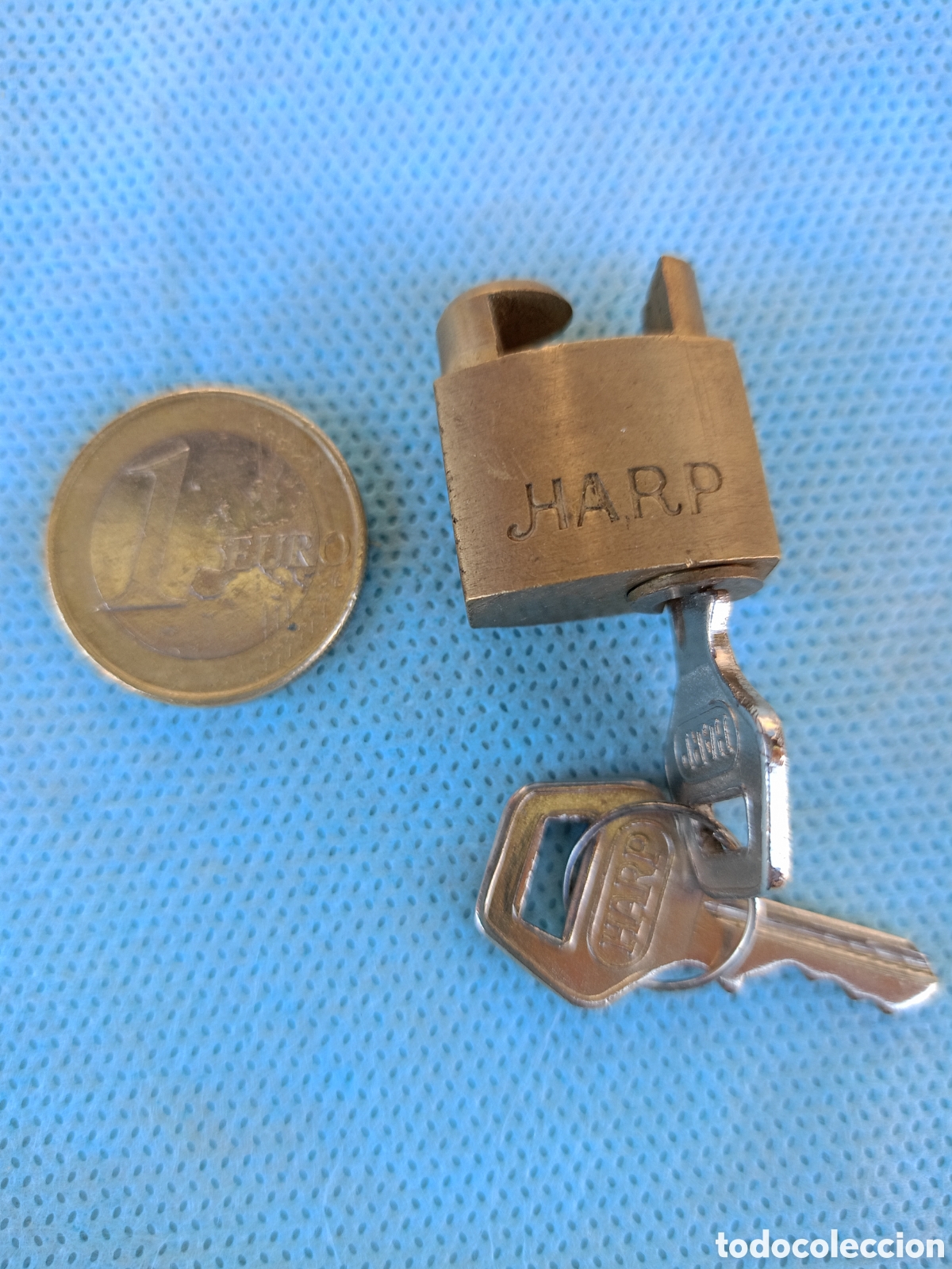 Antig&uuml;edades: CANDADO PARA TEL&Eacute;FONO DE RULETA - Foto 2