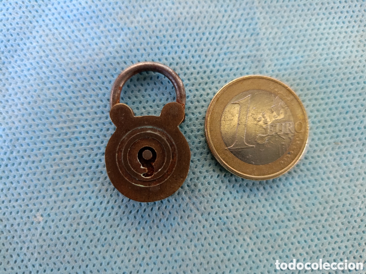 Antig&uuml;edades: ANTIGUO CANDADO DE BRONCE S.XIX - Foto 1