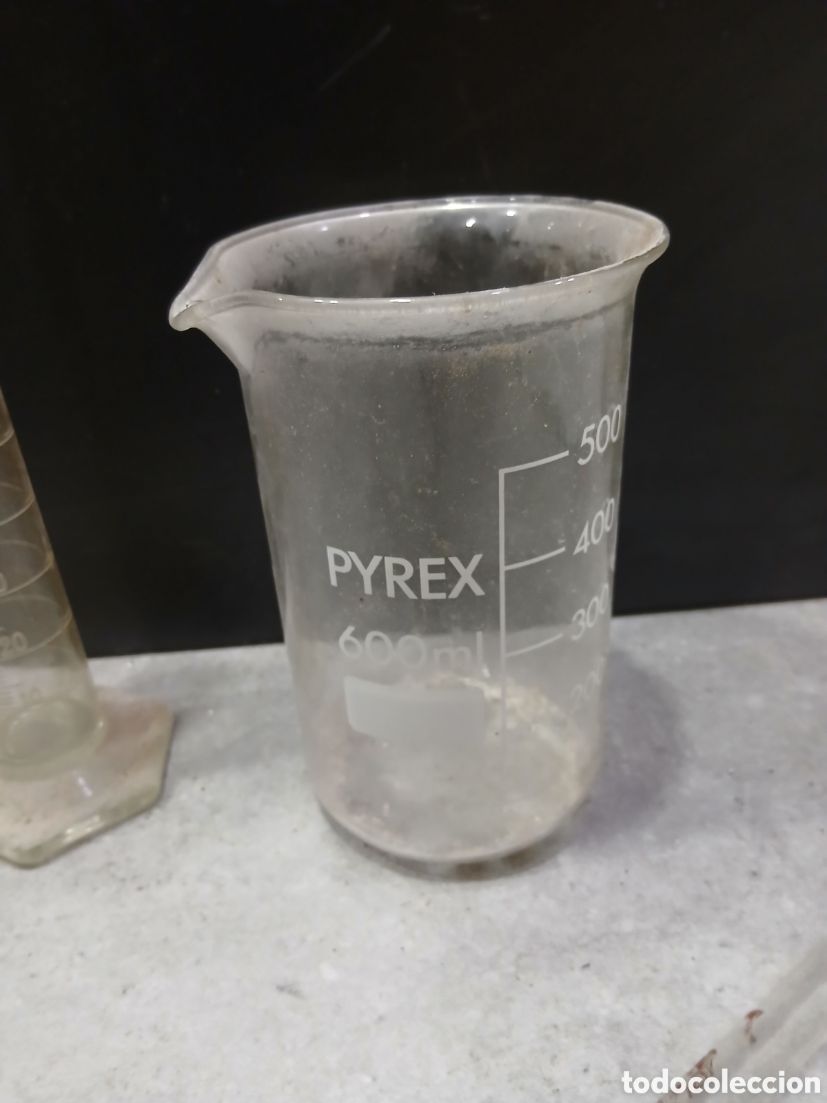 Antig&uuml;edades: Lote de 3 piezas de cristal Pyrex de laboratorio. (L99) - Foto 3