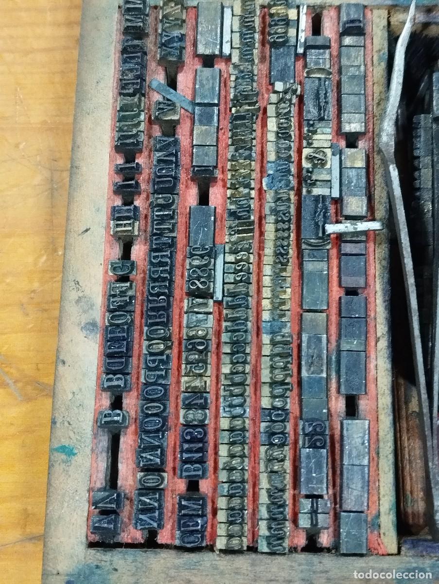 Antig&uuml;edades: IMPRENTILLA COMERCIAL EN CAJA DE MADERA DE LA &Eacute;POCA. - Foto 4
