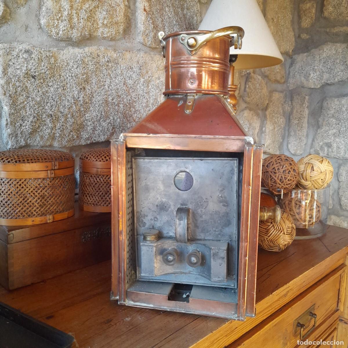 Antig&uuml;edades: farol barco antiguo completo - Foto 4