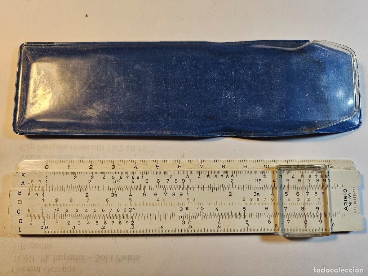 Antig&uuml;edades: REGLA DE C&Aacute;LCULO ARISTO N&ordm; 89 CON FUNDA E INSTRUCCIONES - Foto 1
