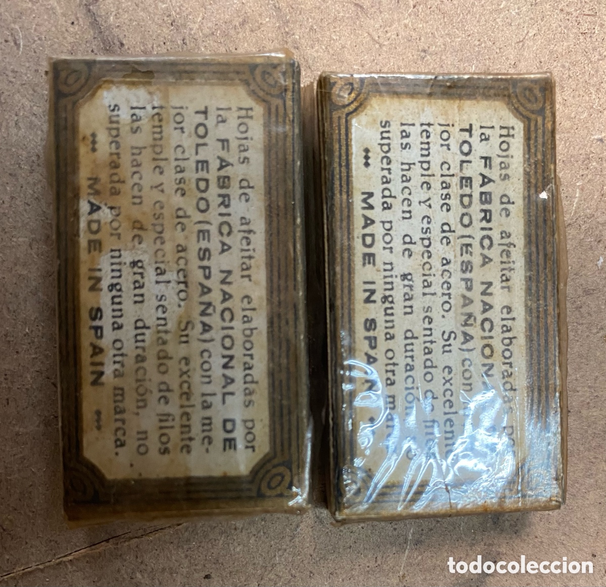 Antiquit&eacute;s: 2 cajas hojas de afeitar Toledo