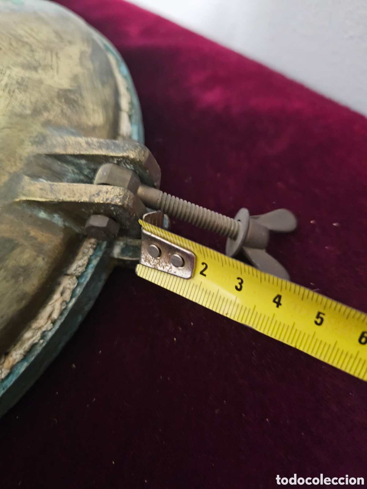 Antig&uuml;edades: L&aacute;mpara de barco de bronce, sin bombeta, - Foto 8
