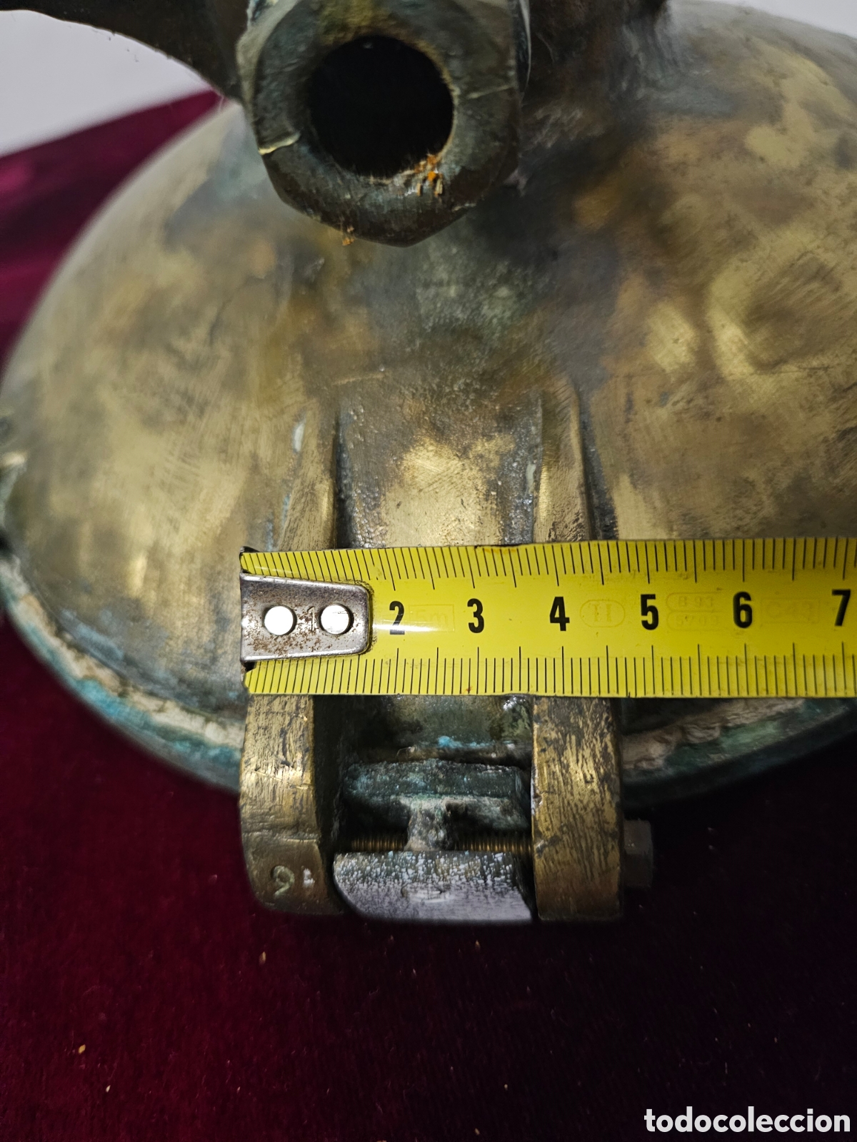 Antig&uuml;edades: L&aacute;mpara de barco de bronce, sin bombeta, - Foto 11