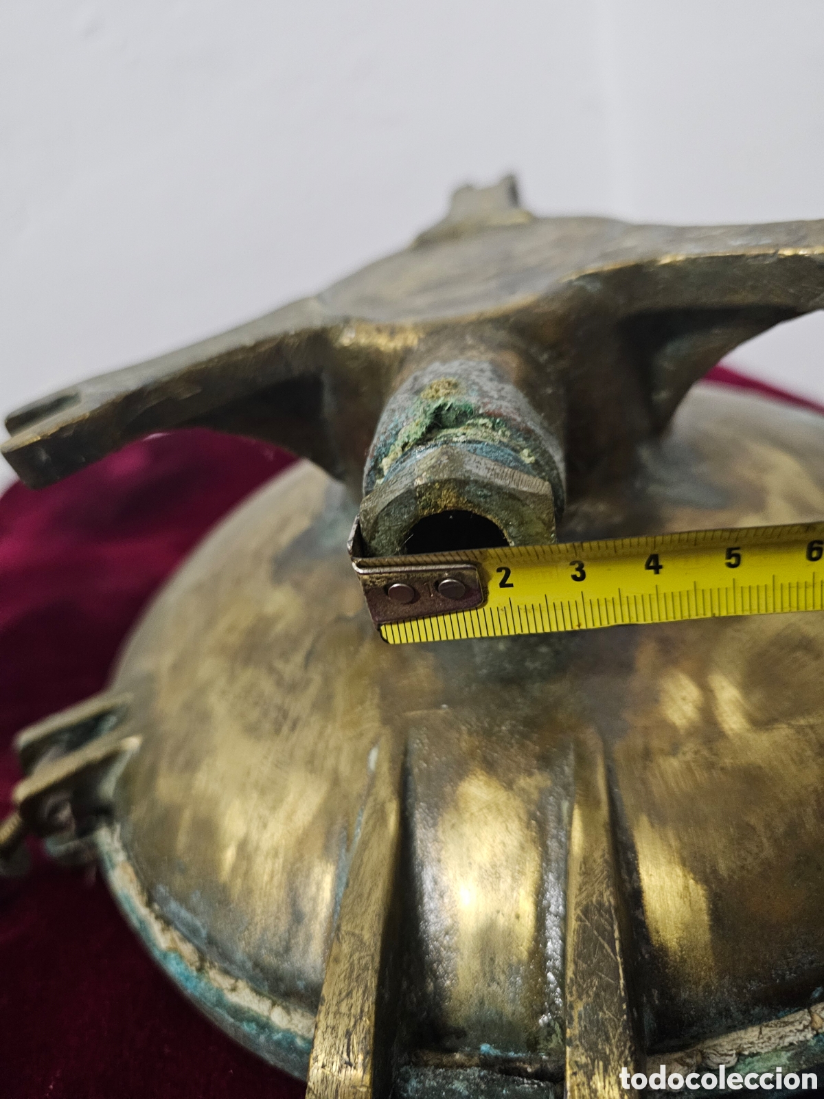 Antig&uuml;edades: L&aacute;mpara de barco de bronce, sin bombeta, - Foto 12