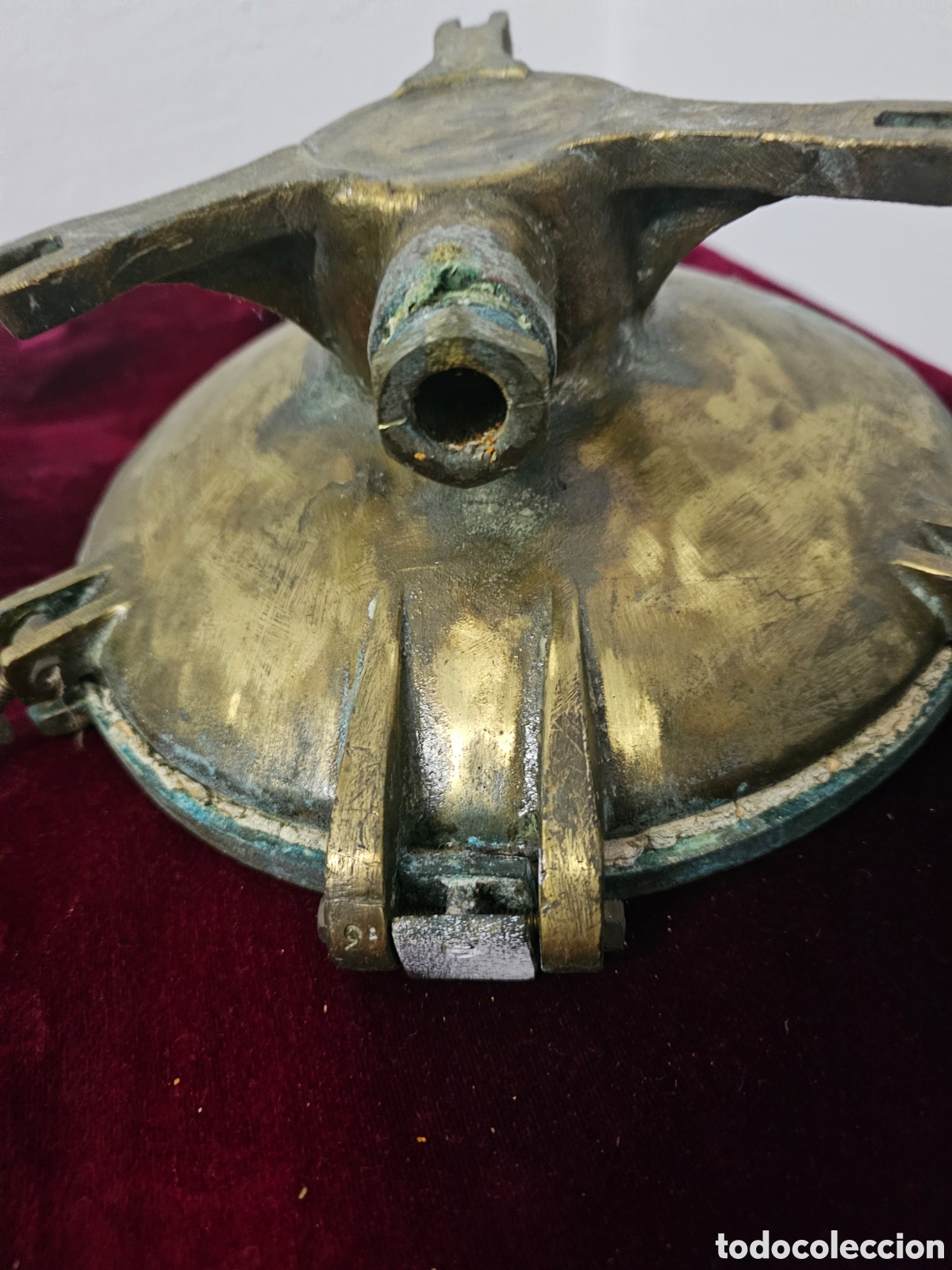 Antig&uuml;edades: L&aacute;mpara de barco de bronce, sin bombeta, - Foto 13