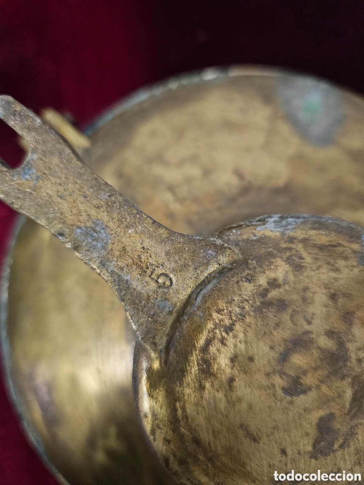 Antig&uuml;edades: L&aacute;mpara de barco de bronce, sin bombeta, - Foto 14