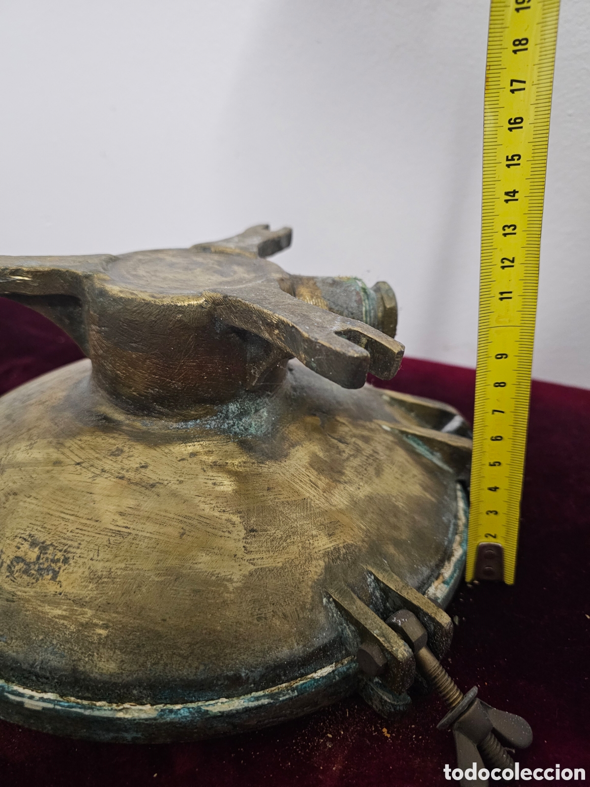 Antig&uuml;edades: L&aacute;mpara de barco de bronce, sin bombeta, - Foto 15