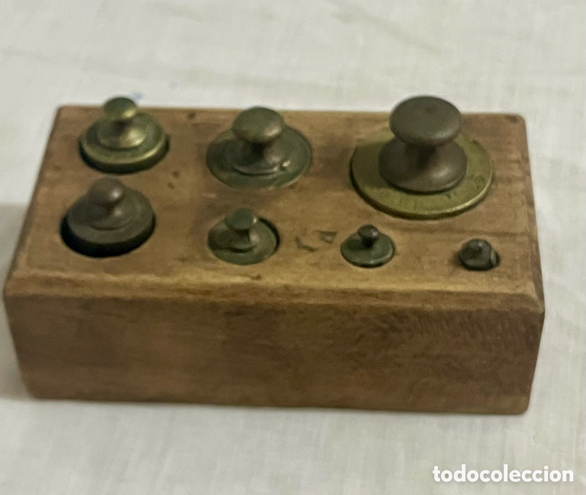 Antig&uuml;edades: JUEGO DE PESAS DE BRONCE ANTIGUO - Foto 1