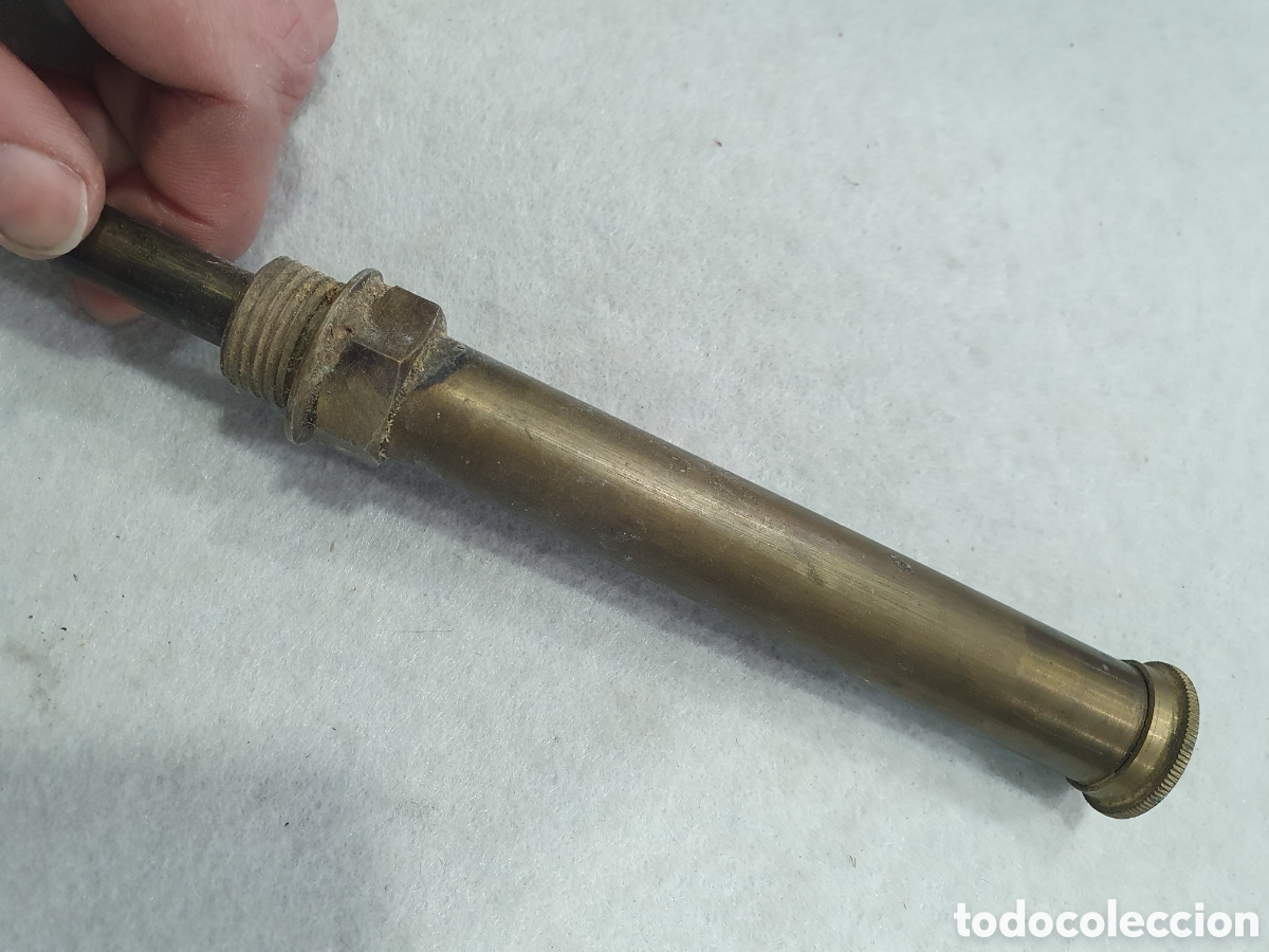 Antig&uuml;edades: Antiguo term&oacute;metro en bronce. S. XIX. (L66) - Foto 4