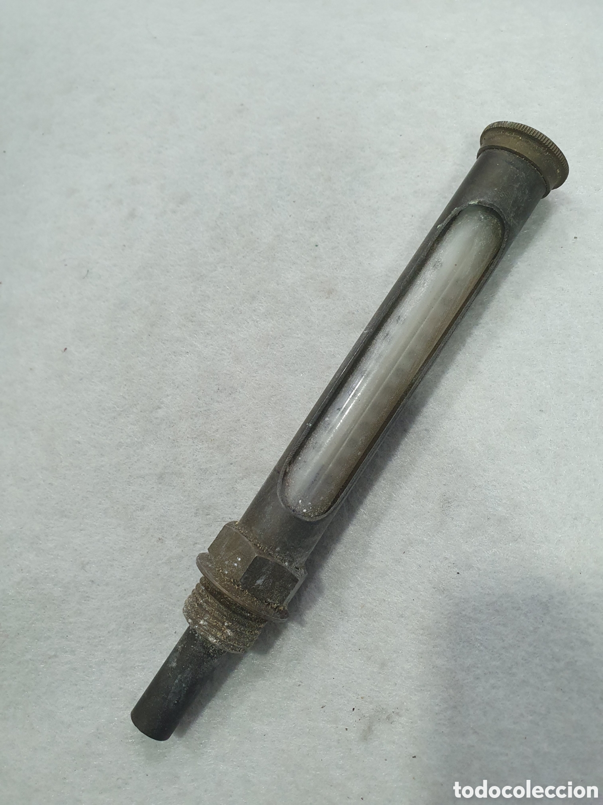 Antig&uuml;edades: Antiguo term&oacute;metro en bronce. S. XIX. (L66) - Foto 1