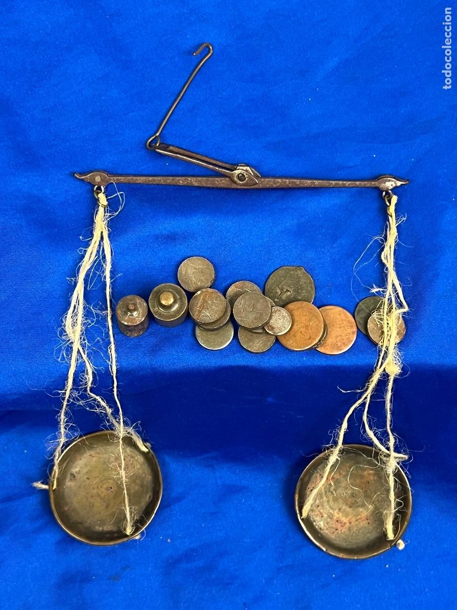 Antig&uuml;edades: BALANZA PARA PESAR MONEDAS PONDERALES - Foto 1