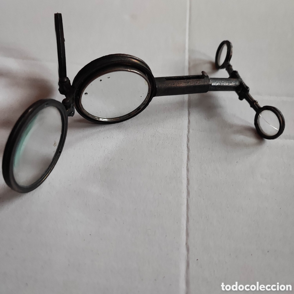 Antig&uuml;edades: Br&uacute;jula con lupas, espejo y binoculares de finales del XIX - Foto 3