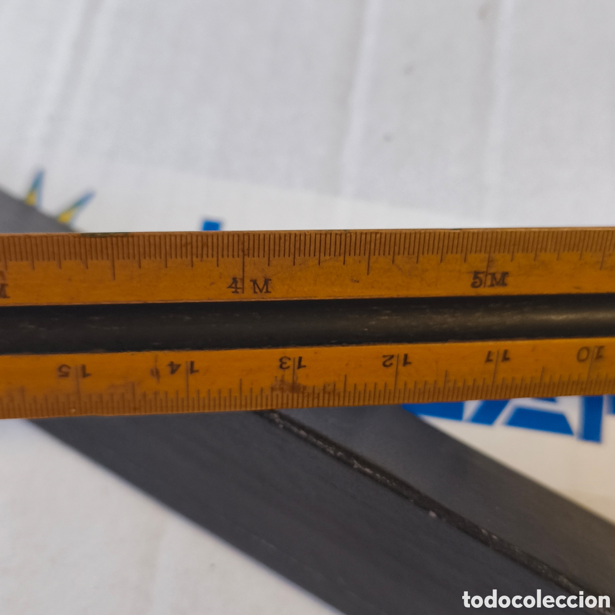 Antig&uuml;edades: Escal&iacute;metro en madera. - Foto 6