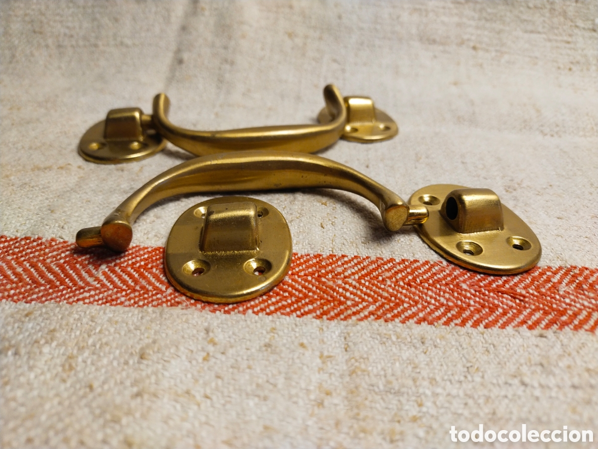 Antig&uuml;edades: Pareja de asas tirador de bronce - Foto 4