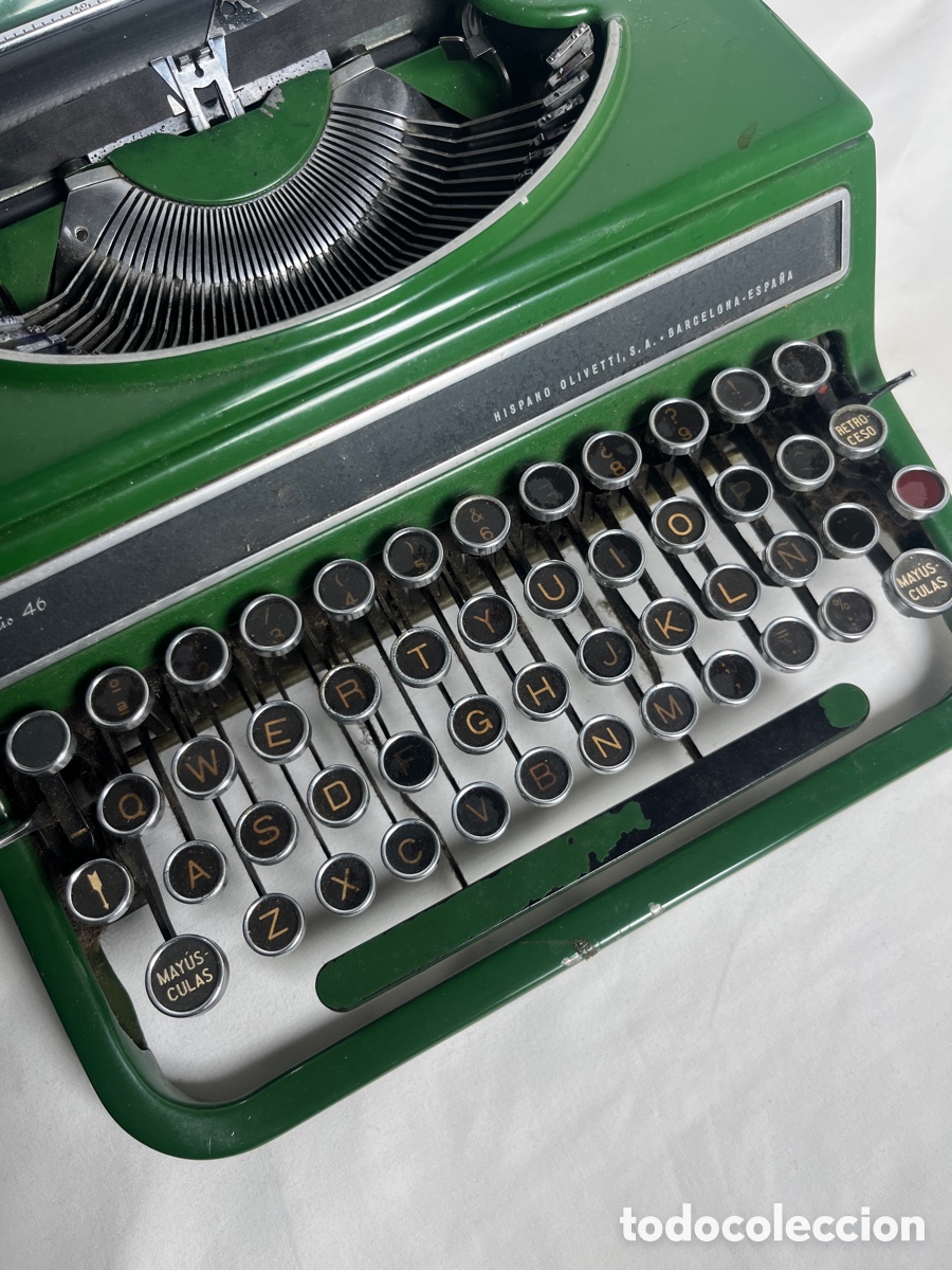 Antig&uuml;edades: Antigua m&aacute;quina escribir Hispano Olivetti Studio 46 - Foto 4
