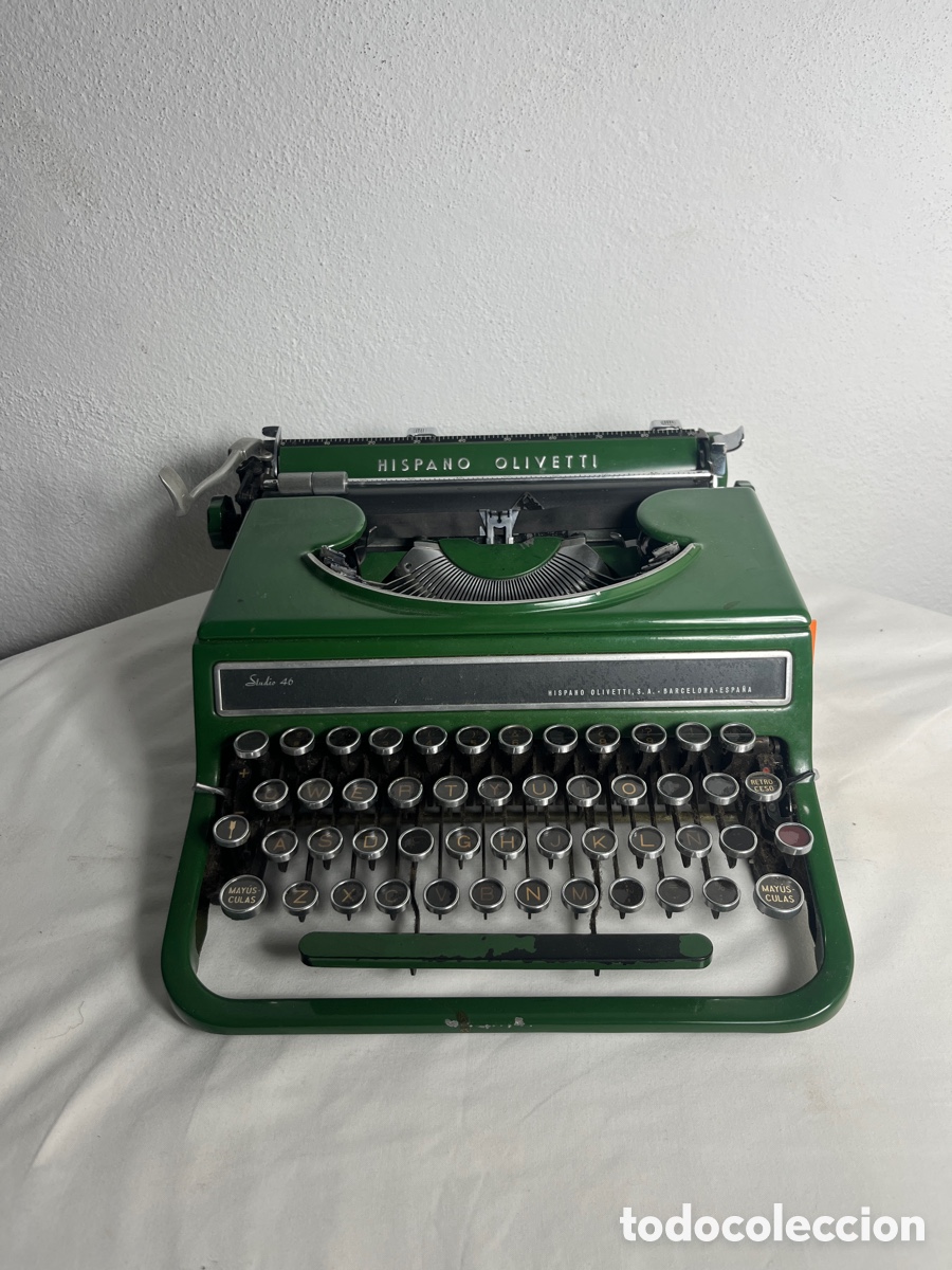Antig&uuml;edades: Antigua m&aacute;quina escribir Hispano Olivetti Studio 46 - Foto 1