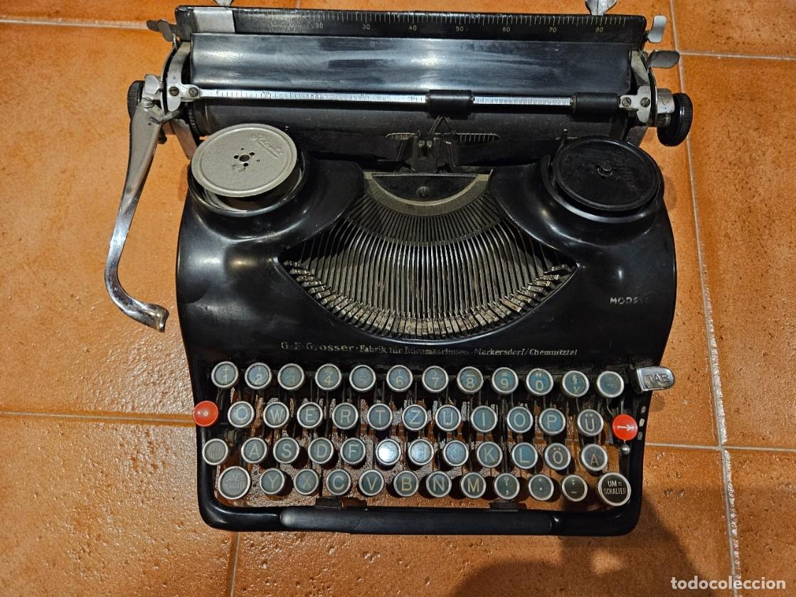 Antig&uuml;edades: M&Aacute;QUINA DE ESCRIBIR GROSSER PORTABLE FUNCIONANDO - Foto 2