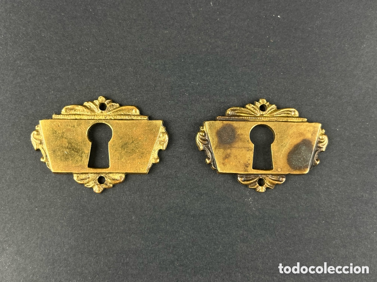 Antig&uuml;edades: Pareja de boca llaves en bronce ART DECO - Foto 2