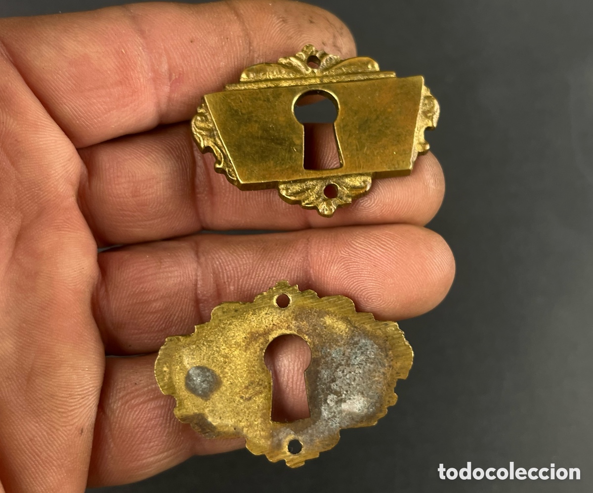 Antig&uuml;edades: Pareja de boca llaves en bronce ART DECO - Foto 3