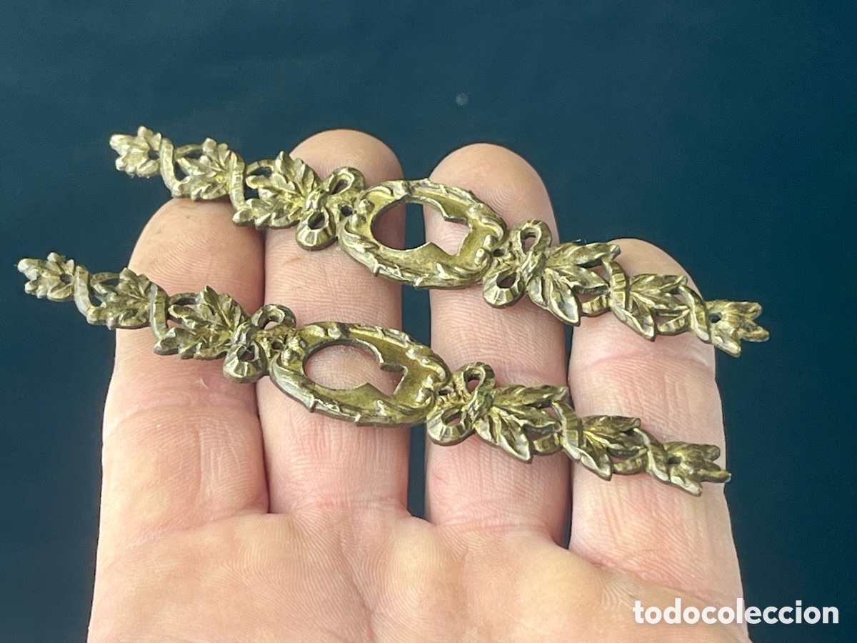Antig&uuml;edades: Pareja de boca, llaves de bronce barrocos - Foto 3