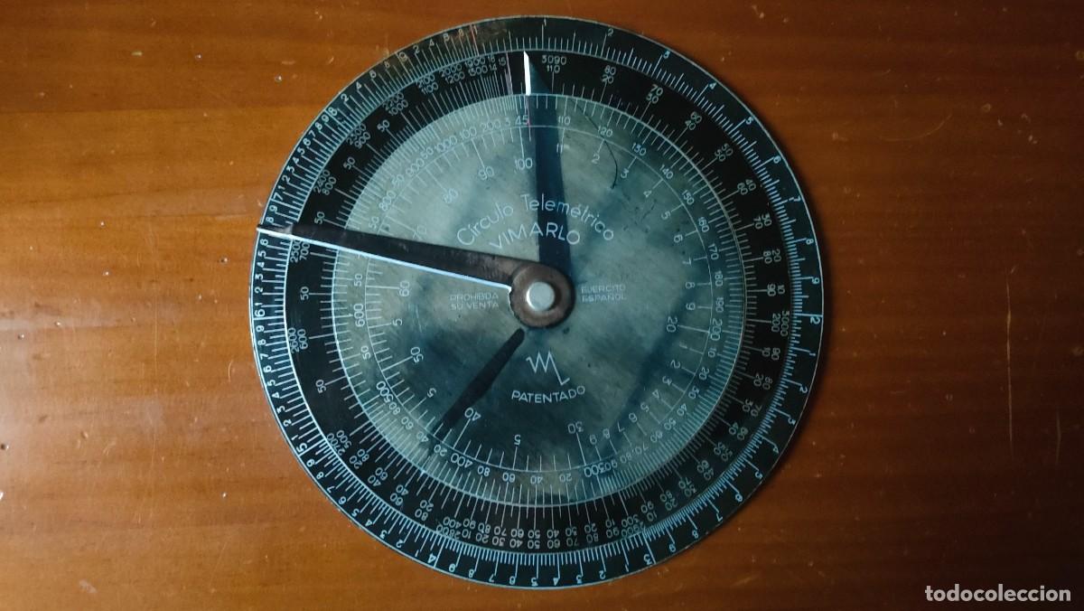 Antig&uuml;edades: C&Iacute;RCULO TELEM&Eacute;TRICO VIMARLO EJERCITO ESPA&Ntilde;OL REGLA DE CALCULO CIRCULAR - Foto 3