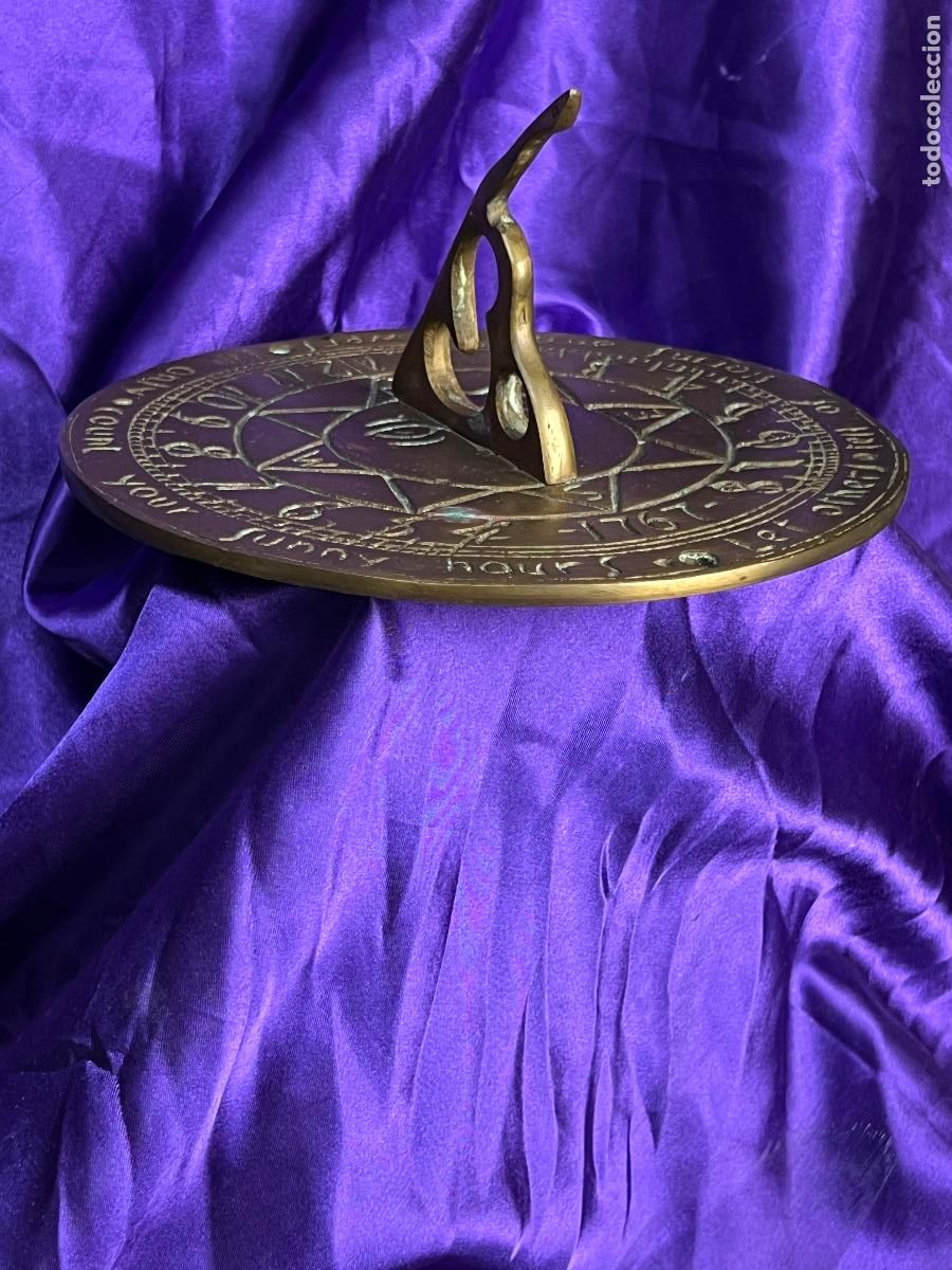 Antig&uuml;edades: ANTIGUO RELOJ DE SOL EN BRONCE - Foto 6