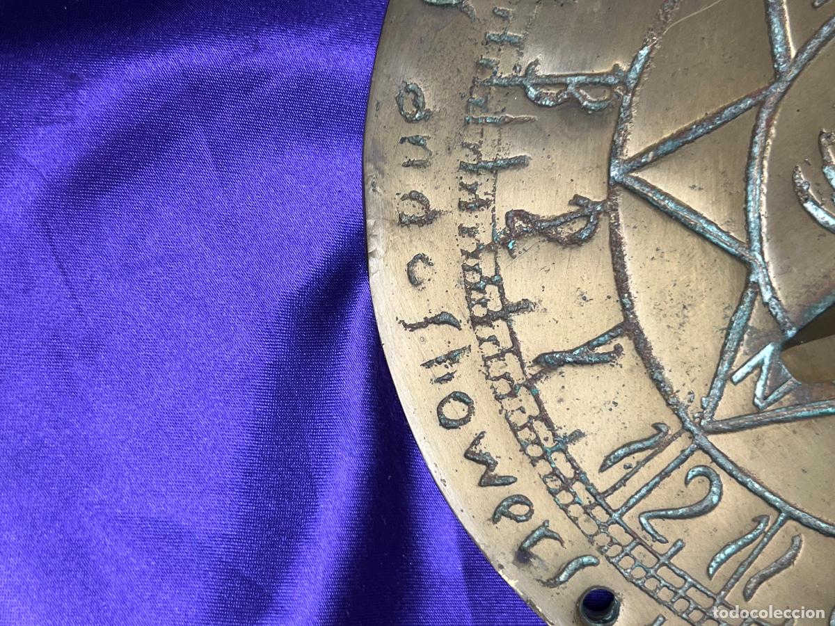 Antig&uuml;edades: ANTIGUO RELOJ DE SOL EN BRONCE - Foto 10