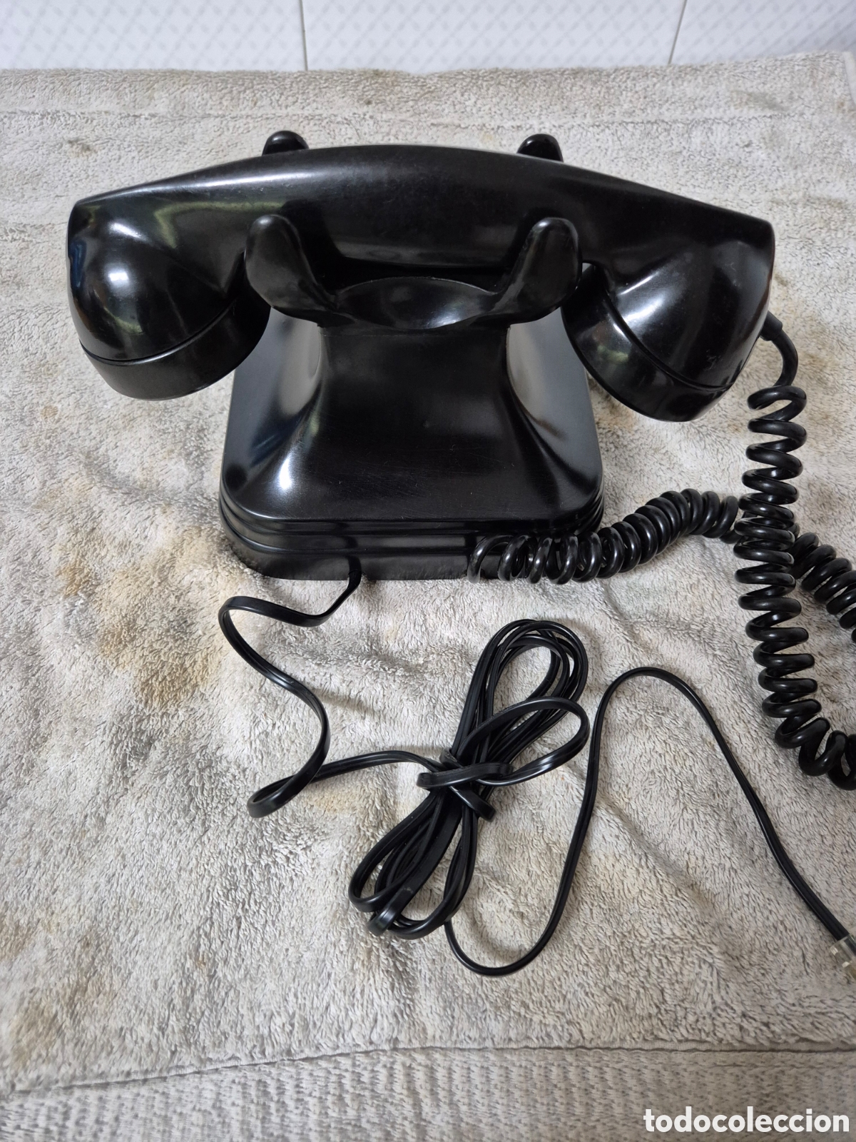 Tel&eacute;fonos: Tel&eacute;fono negro de baquelita - Foto 5