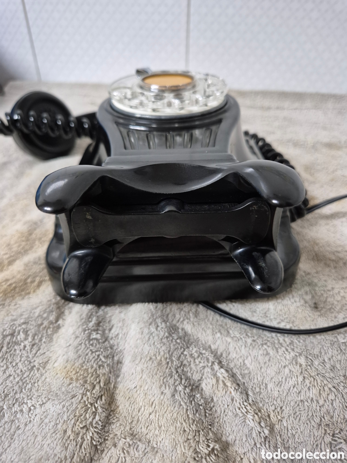 Tel&eacute;fonos: Tel&eacute;fono negro de baquelita - Foto 4