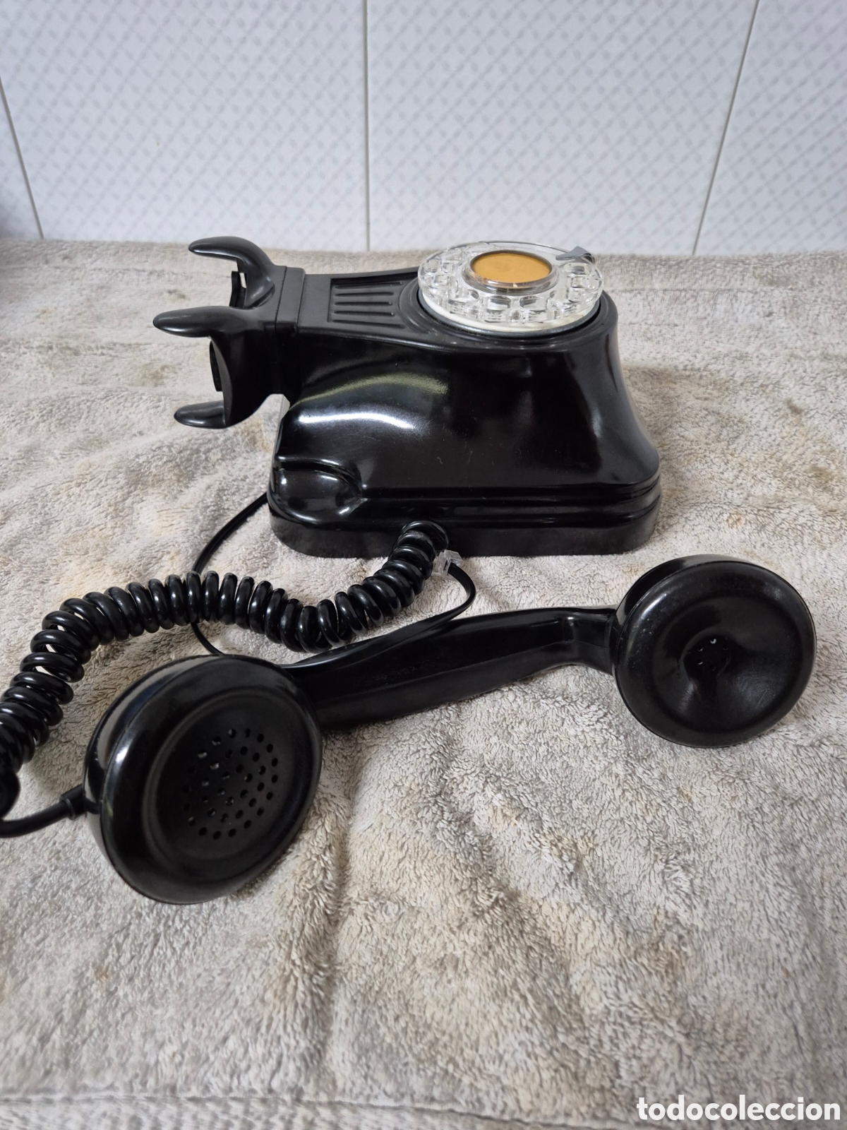 Tel&eacute;fonos: Tel&eacute;fono negro de baquelita - Foto 5