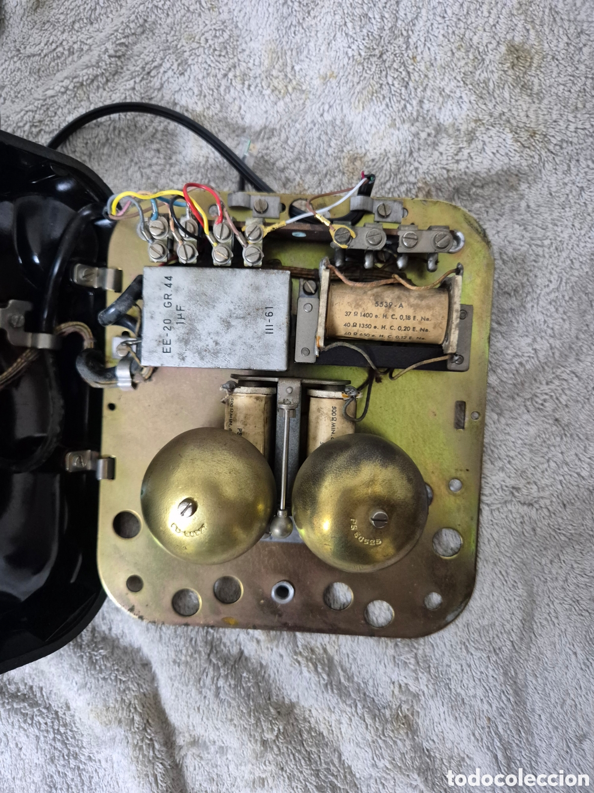 Tel&eacute;fonos: Tel&eacute;fono negro de baquelita - Foto 7