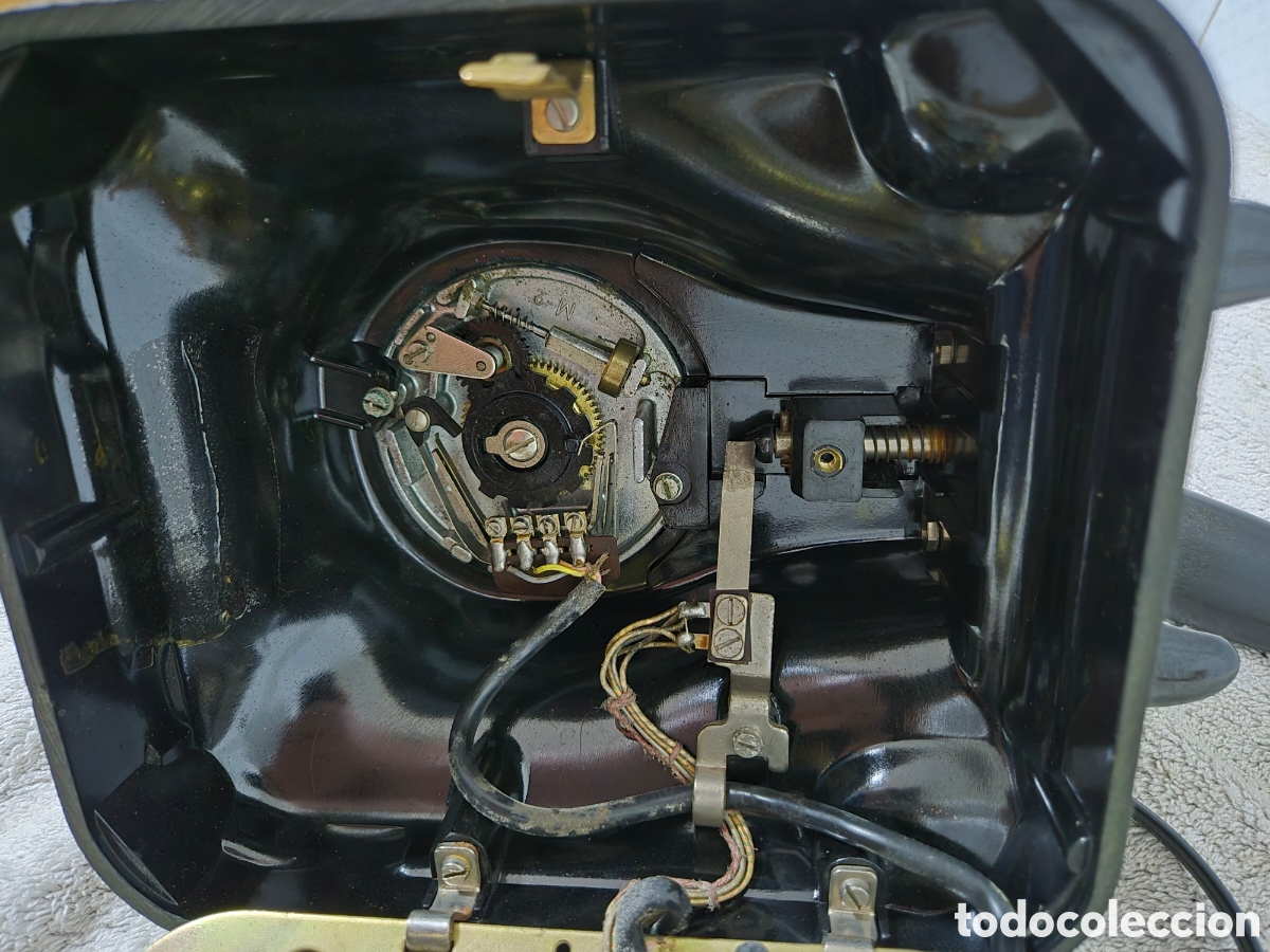 Tel&eacute;fonos: Tel&eacute;fono negro de baquelita - Foto 8