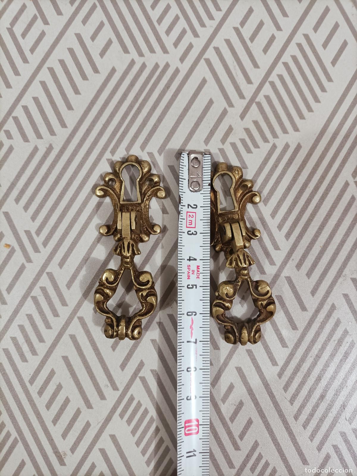 Antig&uuml;edades: Apliques de cerradura de llave en bronce - Foto 2