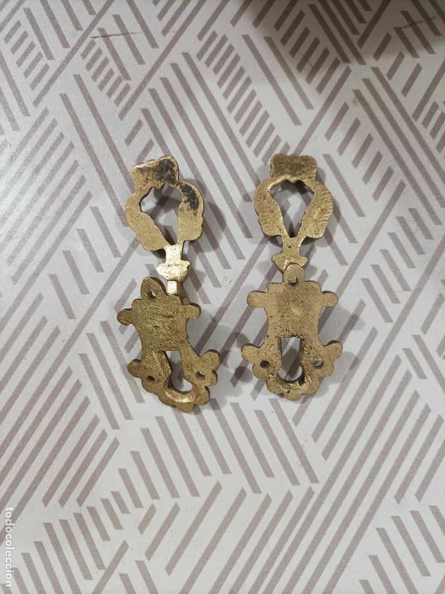 Antig&uuml;edades: Apliques de cerradura de llave en bronce - Foto 3