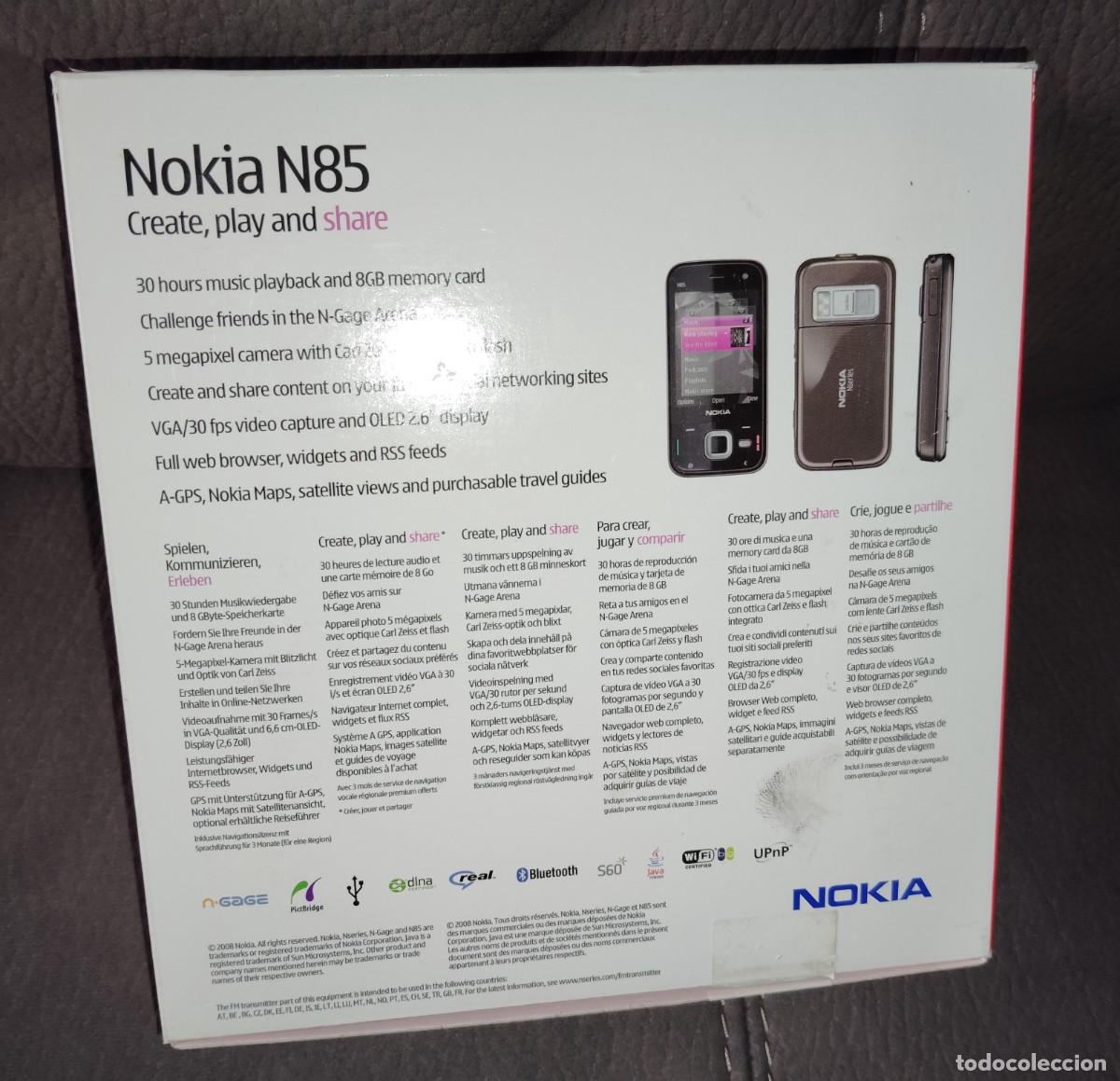 Tel&eacute;fonos: TEL&Eacute;FONO NOKIA N85, FUNCIONANDO, EN SU CAJA CON ACCESORIOS - Foto 6