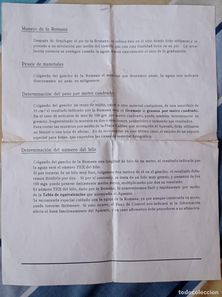 Antig&uuml;edades: BALANZA ROMANA MICROM&Eacute;TRICA FILTEX ref 96 J.B.A - Foto 10