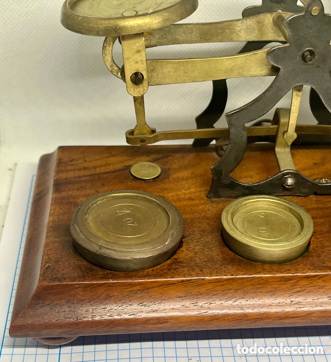 Antig&uuml;edades: ANTIGUA BALANZA DE PRECISI&Oacute;N POSTAL, INGLESA COMPLETA - Foto 12