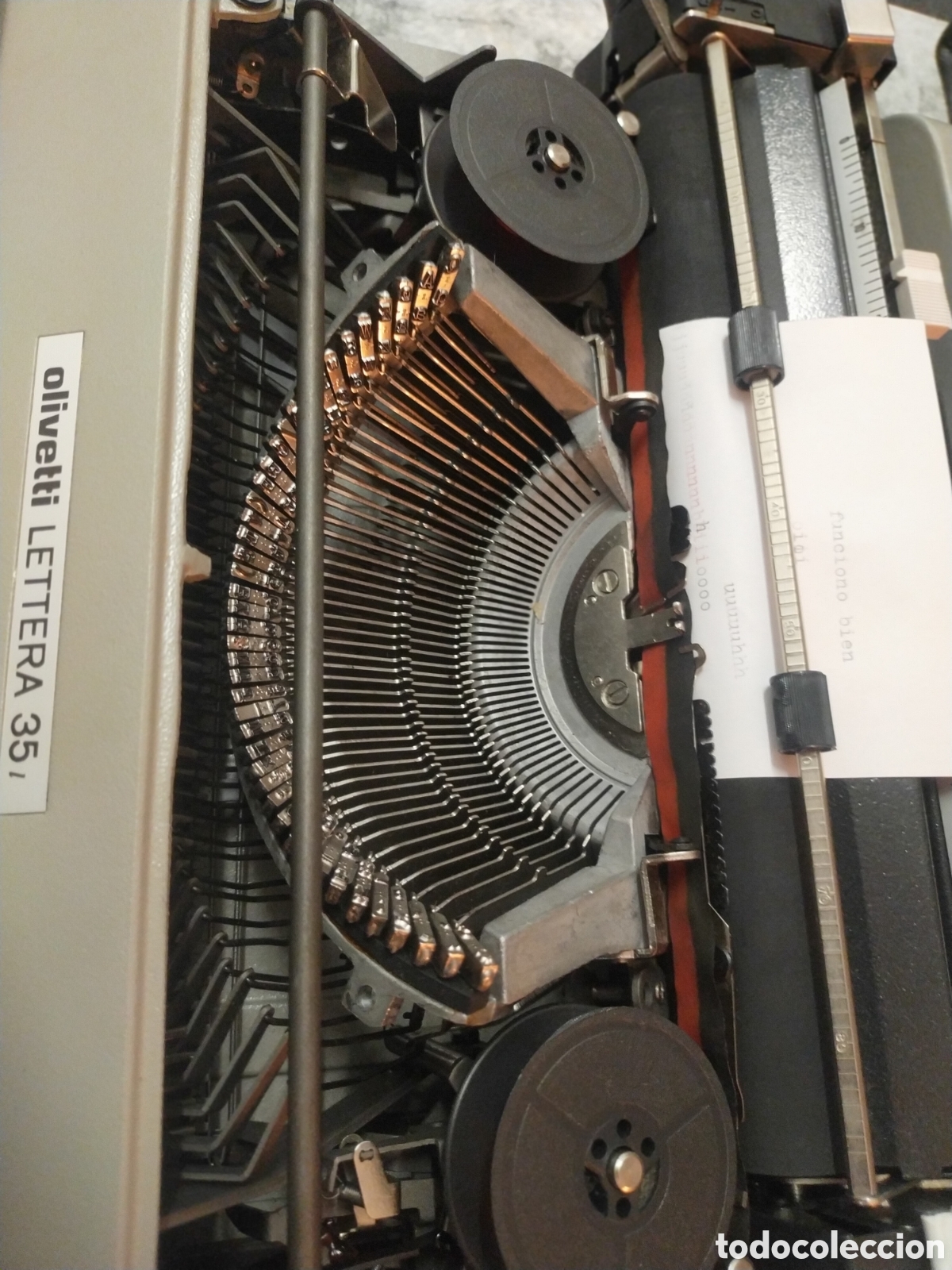 Antig&uuml;edades: Maquina de escribir Hispano olivetti lettera 35 - Foto 7