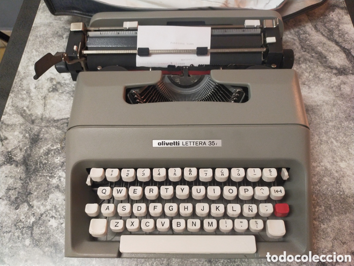 Antig&uuml;edades: Maquina de escribir Hispano olivetti lettera 35 - Foto 10