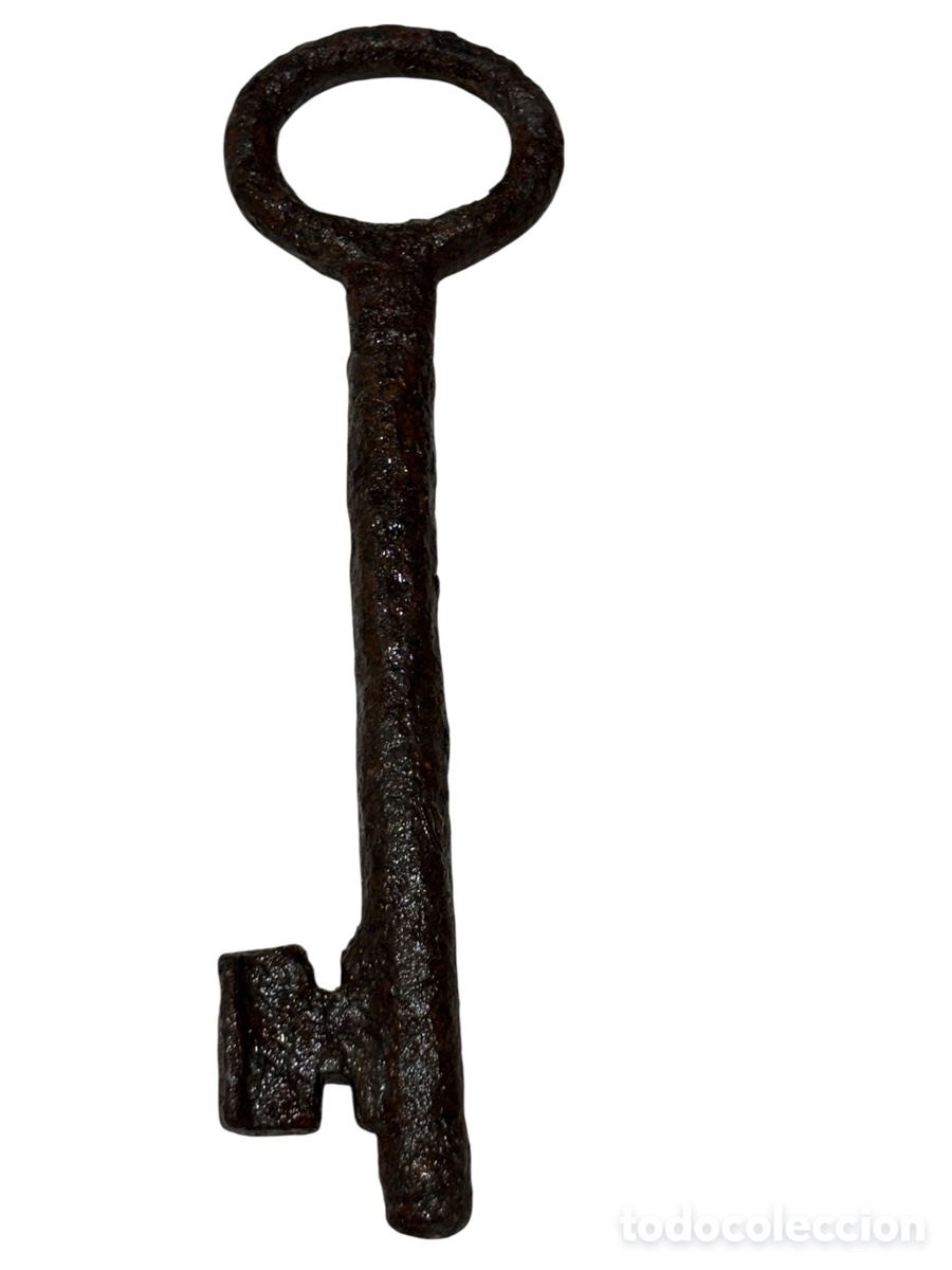 Antig&uuml;edades: Antigua llave de forja. - Foto 2