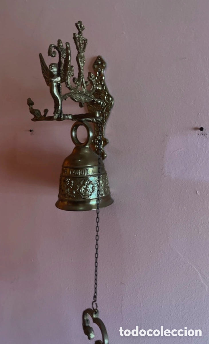 Antig&uuml;edades: TIMBRE DE MONASTERIO , DE BRONCE DEL SIGLO XVIII o XIX - Foto 3