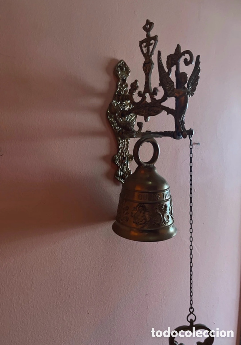 Antig&uuml;edades: TIMBRE DE MONASTERIO , DE BRONCE DEL SIGLO XVIII o XIX - Foto 4