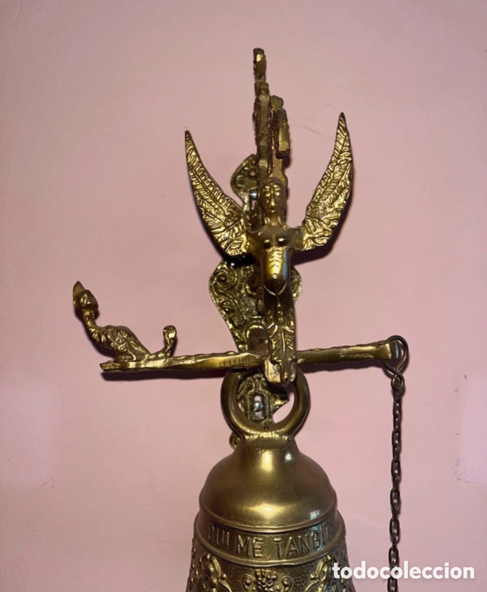 Antig&uuml;edades: TIMBRE DE MONASTERIO , DE BRONCE DEL SIGLO XVIII o XIX - Foto 5