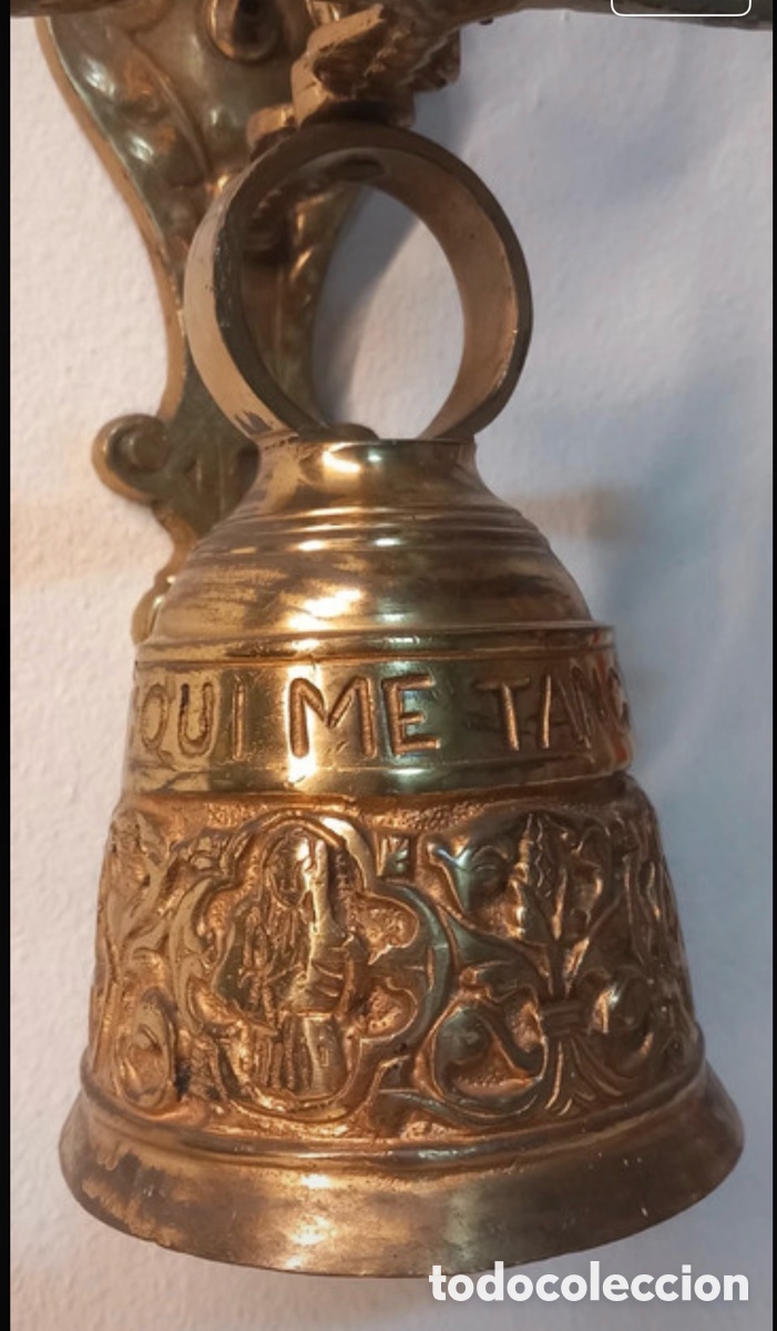 Antig&uuml;edades: TIMBRE DE MONASTERIO , DE BRONCE DEL SIGLO XVIII o XIX - Foto 8