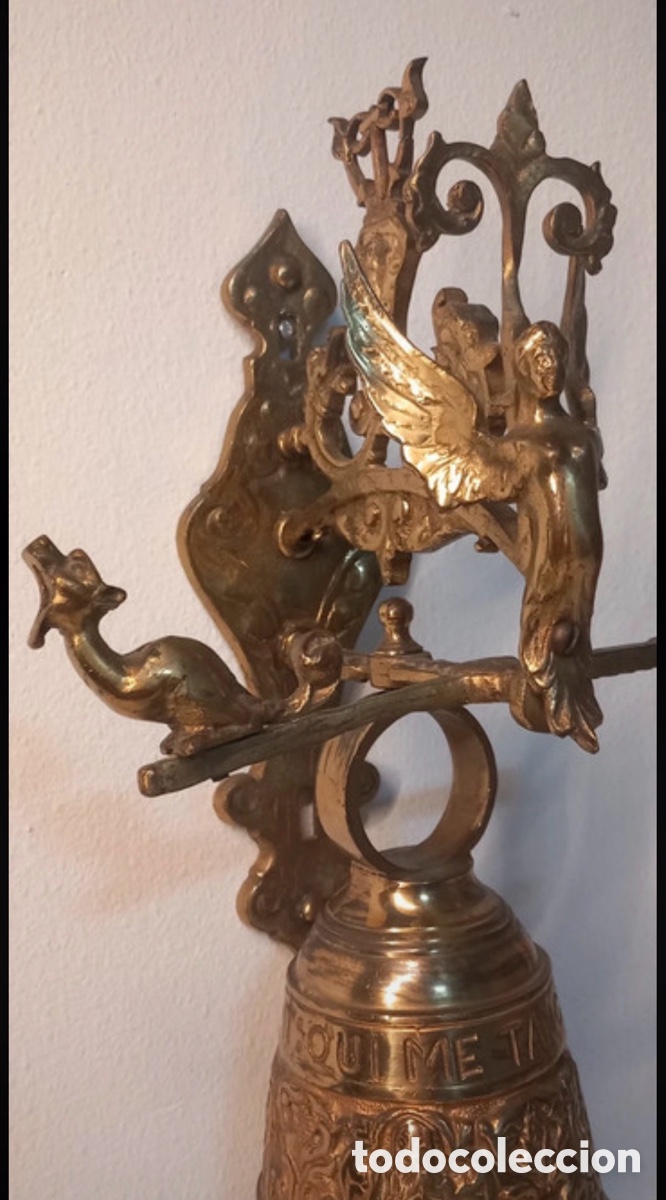 Antig&uuml;edades: TIMBRE DE MONASTERIO , DE BRONCE DEL SIGLO XVIII o XIX - Foto 9