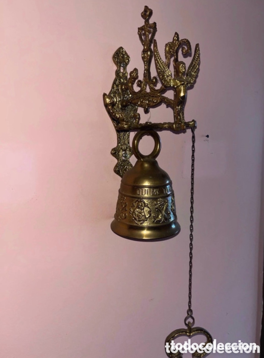 Antig&uuml;edades: TIMBRE DE MONASTERIO , DE BRONCE DEL SIGLO XVIII o XIX - Foto 1