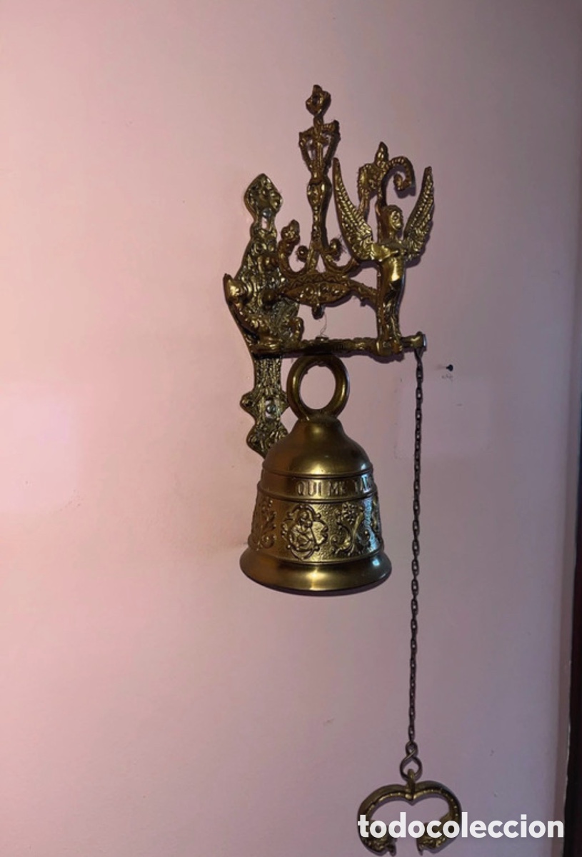 Antig&uuml;edades: TIMBRE DE MONASTERIO , DE BRONCE DEL SIGLO XVIII o XIX - Foto 2
