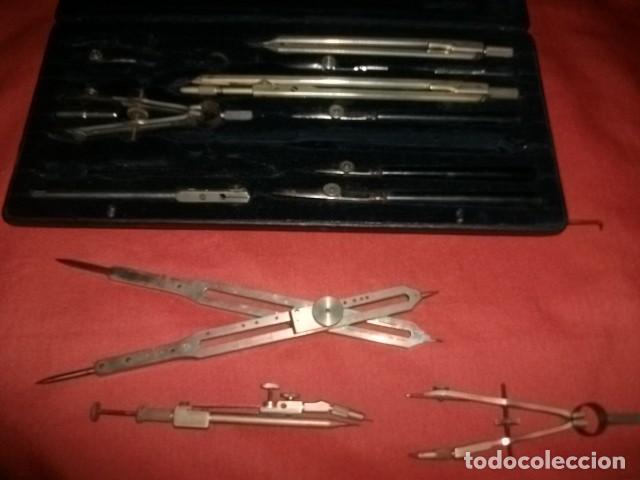 Antig&uuml;edades: ESTUCHE DE COMP&Aacute;S COMPASES ALEMANES RICHTER (15 ELEMENTOS) - Foto 3